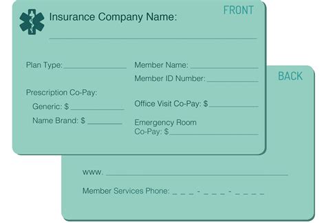 Health Insurance Card Template